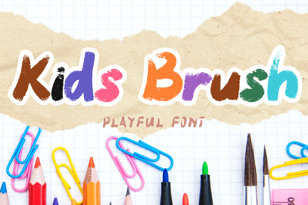 Kids Brush Font website image
