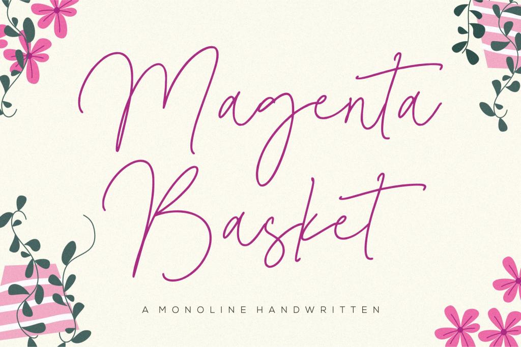 Magenta Basket Font website image