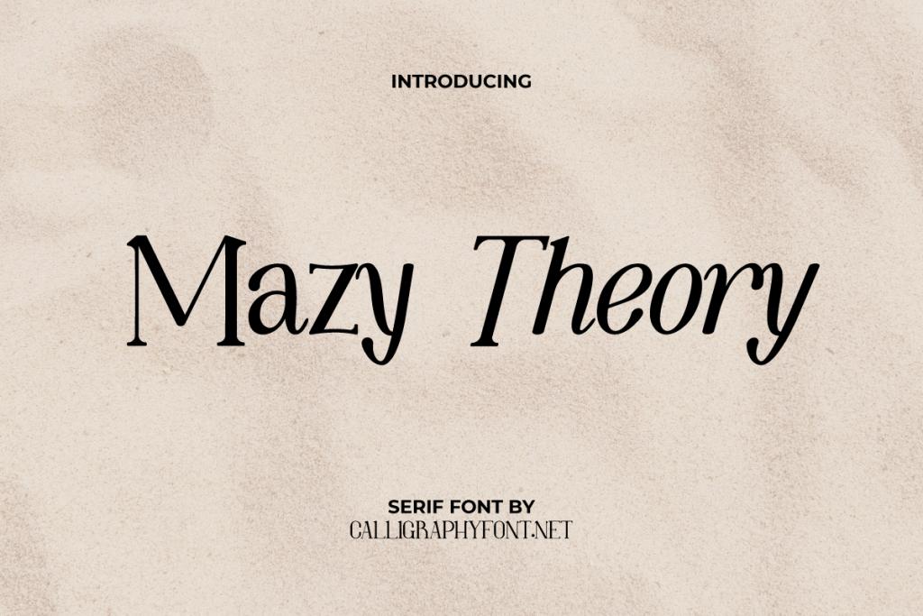 Mazy Theory Demo Font Family website image