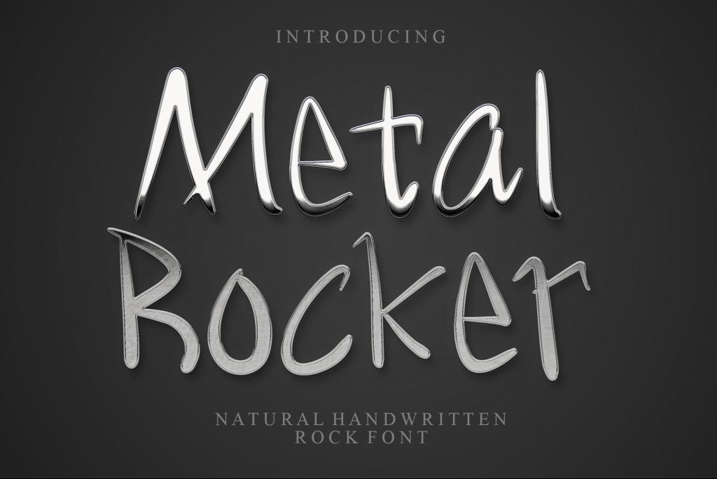 Metal rocker Font website image