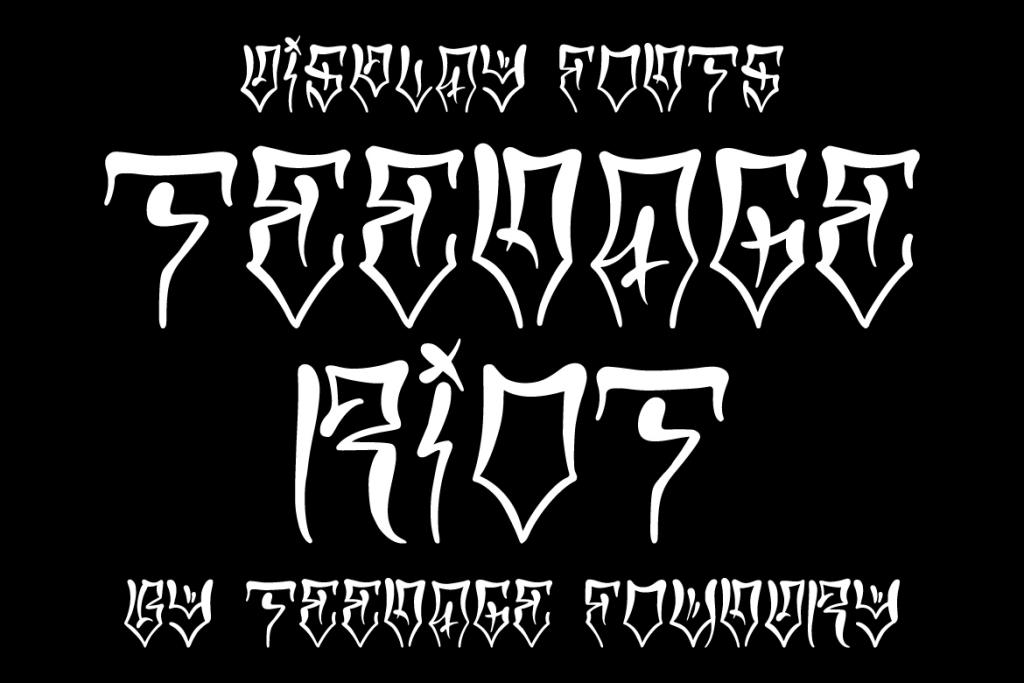 TF Teenage Riot DEMO Font website image