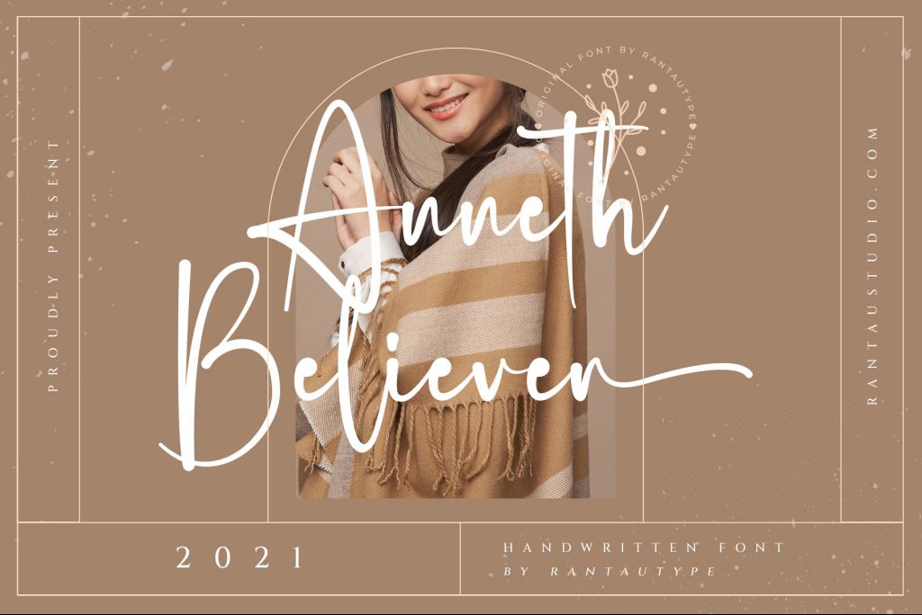 Anneth Believer Font website image