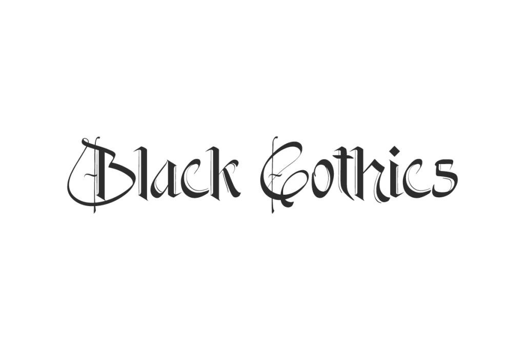 Black Gothics Demo Font website image