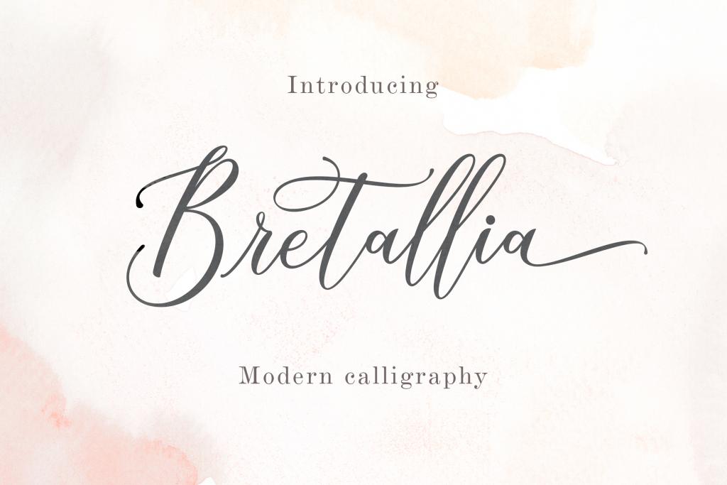 Bretallia Font website image