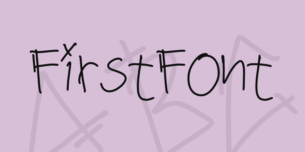 FirstFont Font website image