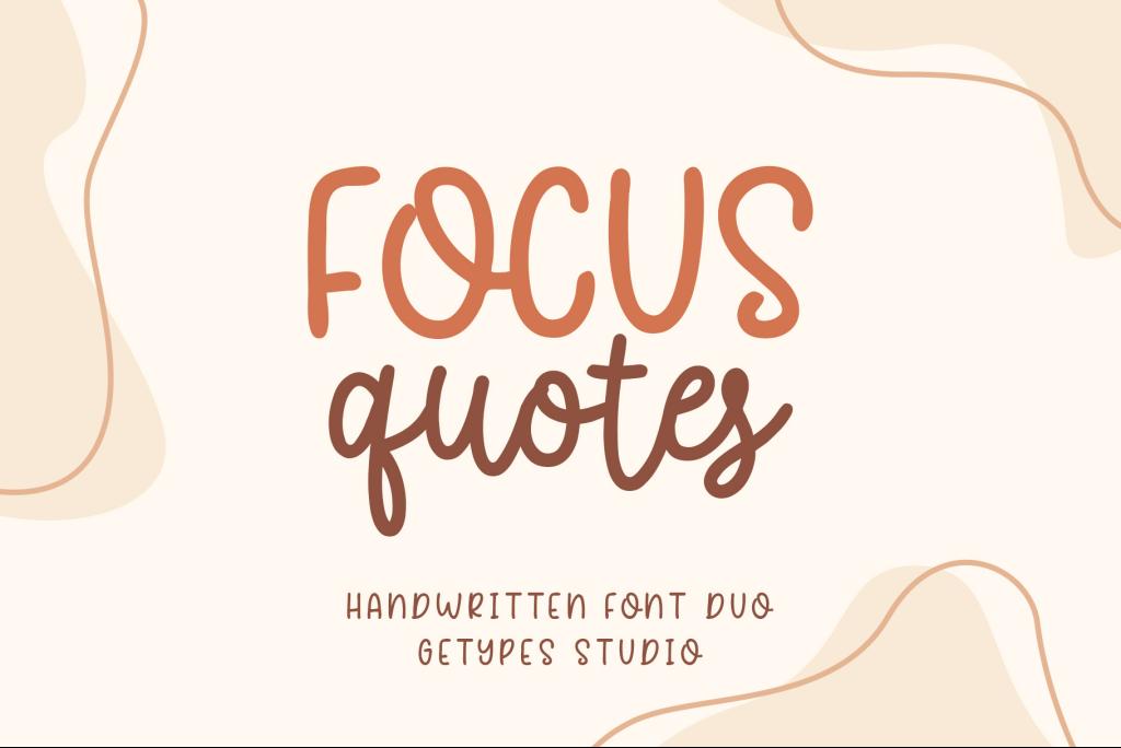 Focus Quotes Font Family website image