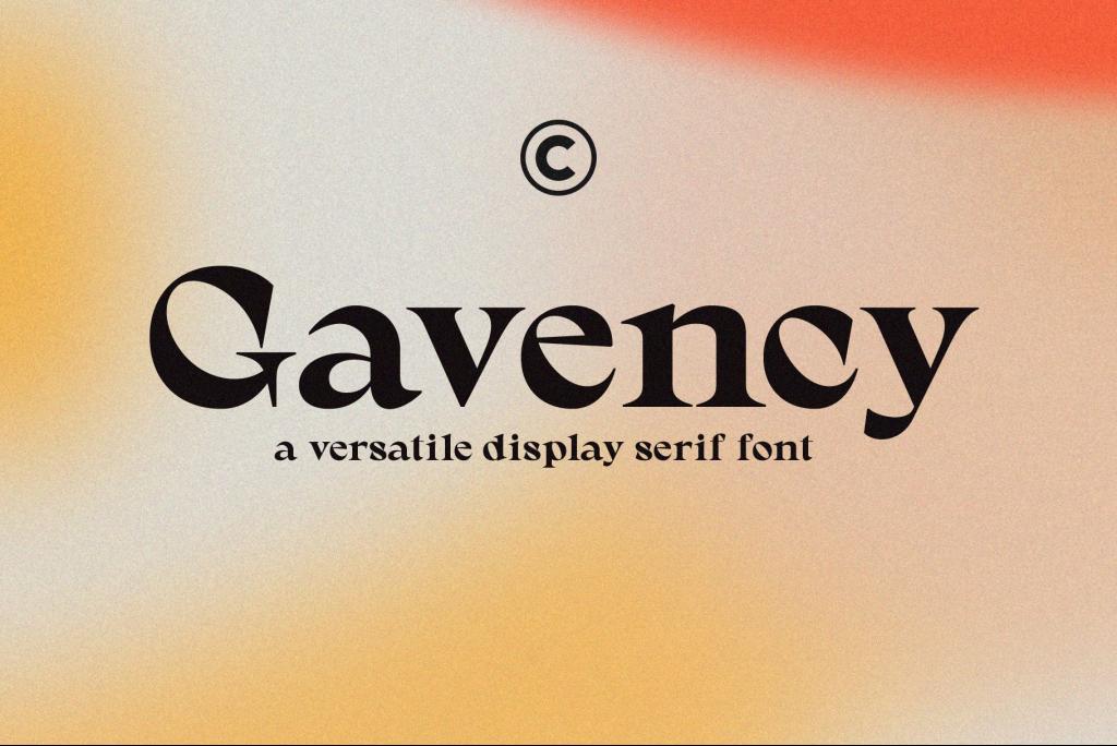 Gavency Free Font website image