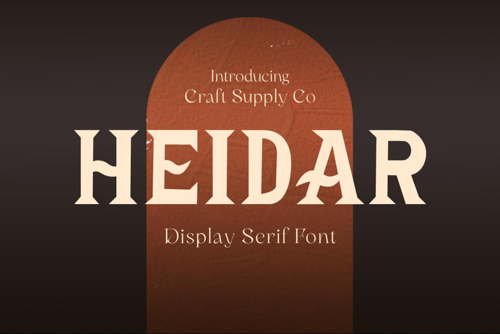 Heidar Demo Font website image