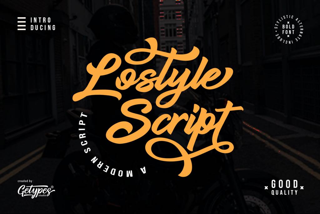 Lostyle Script Font website image