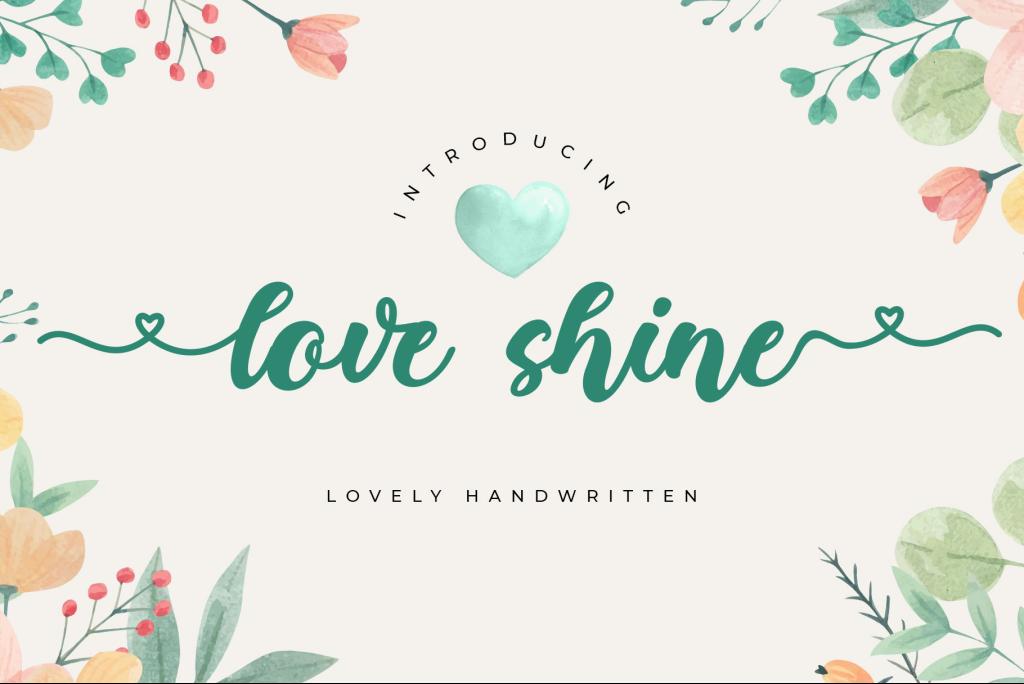 Love Shine Font website image