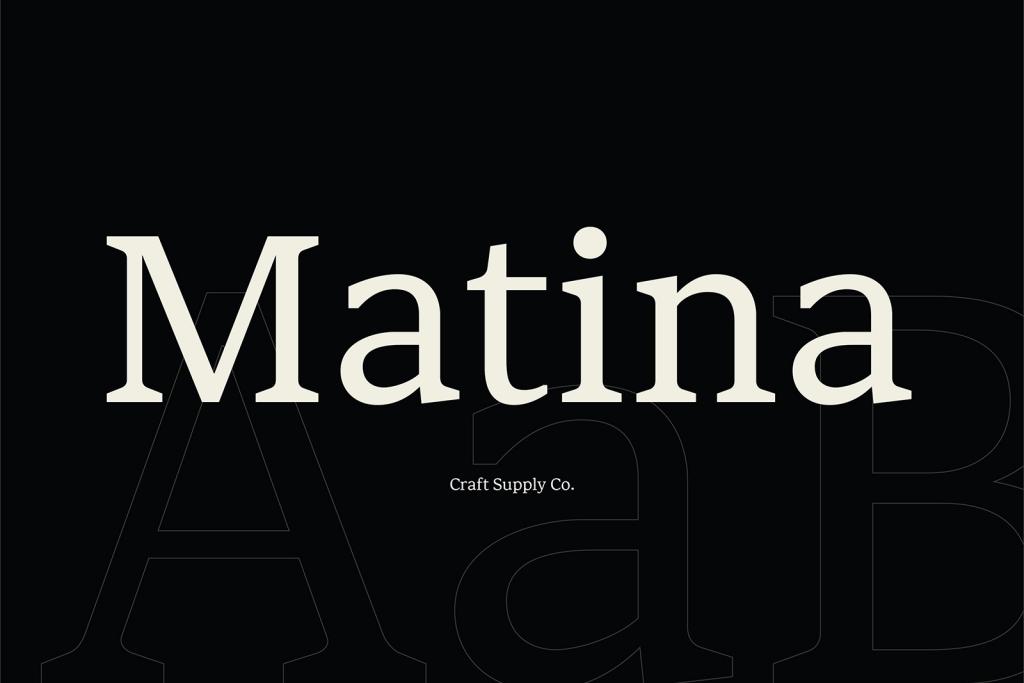 Matina Demo Font website image