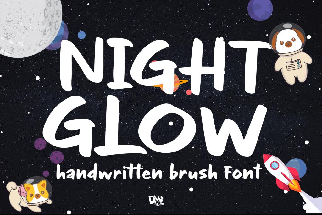 Night Glow Font website image