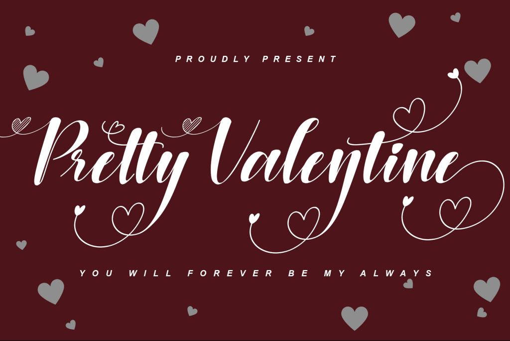 Pretty Valentine Script Font website image