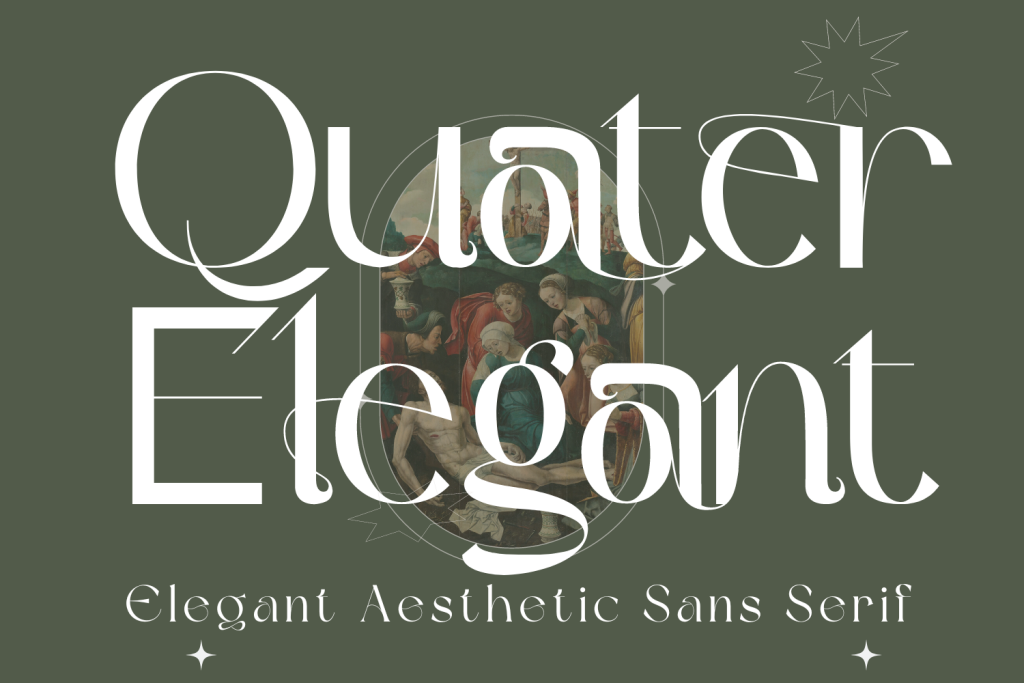 Quater Elegant Demo Font website image