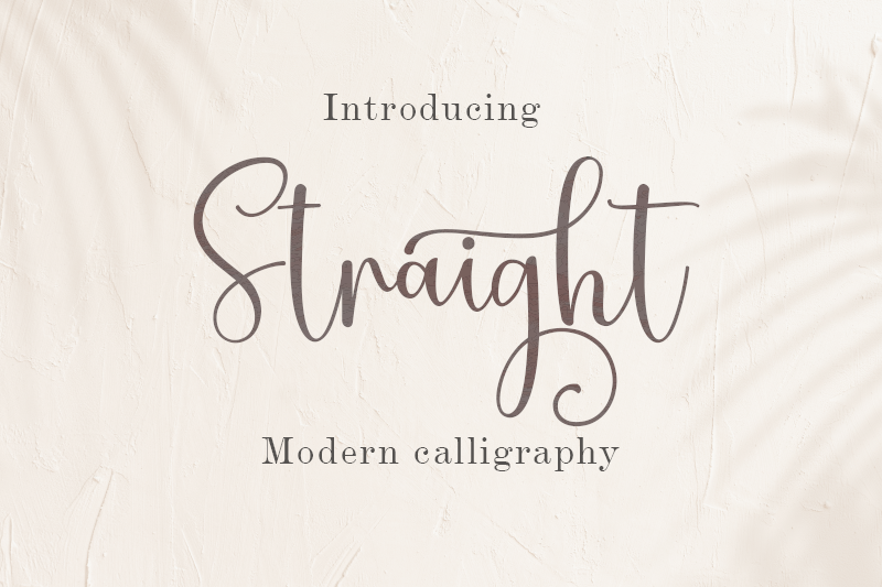 Straight Font website image
