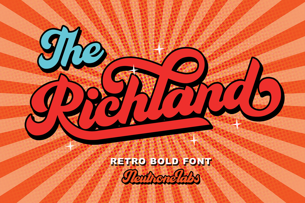 The Richland Font website image