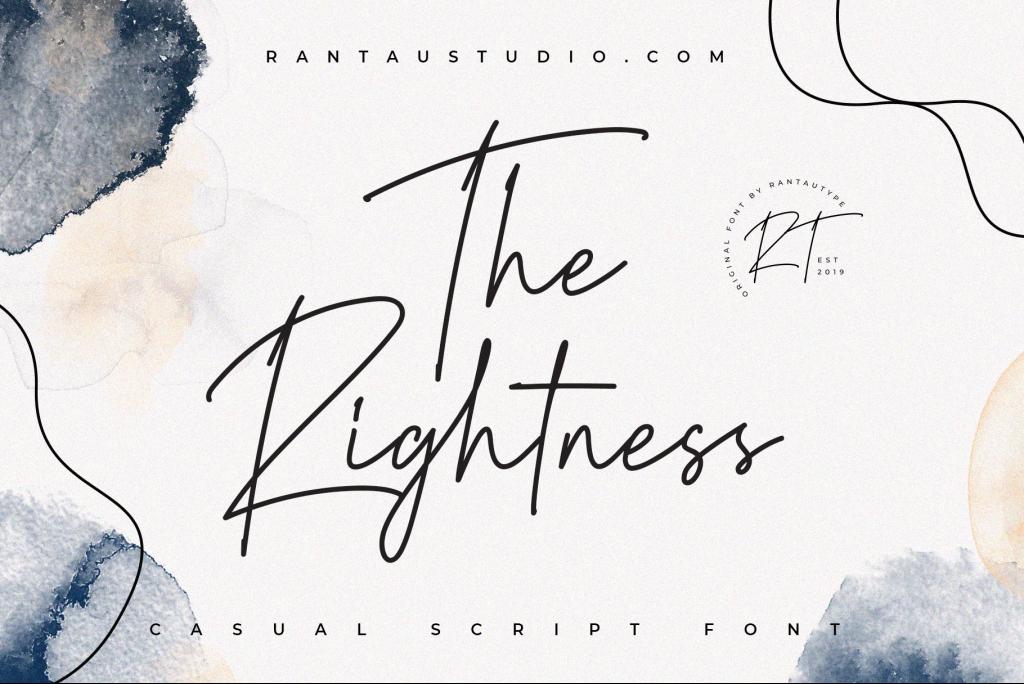 The Rightness Font website image