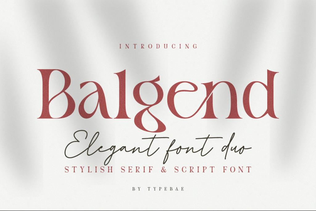 Balgend Font Family website image