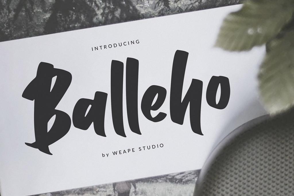Balleho Font website image