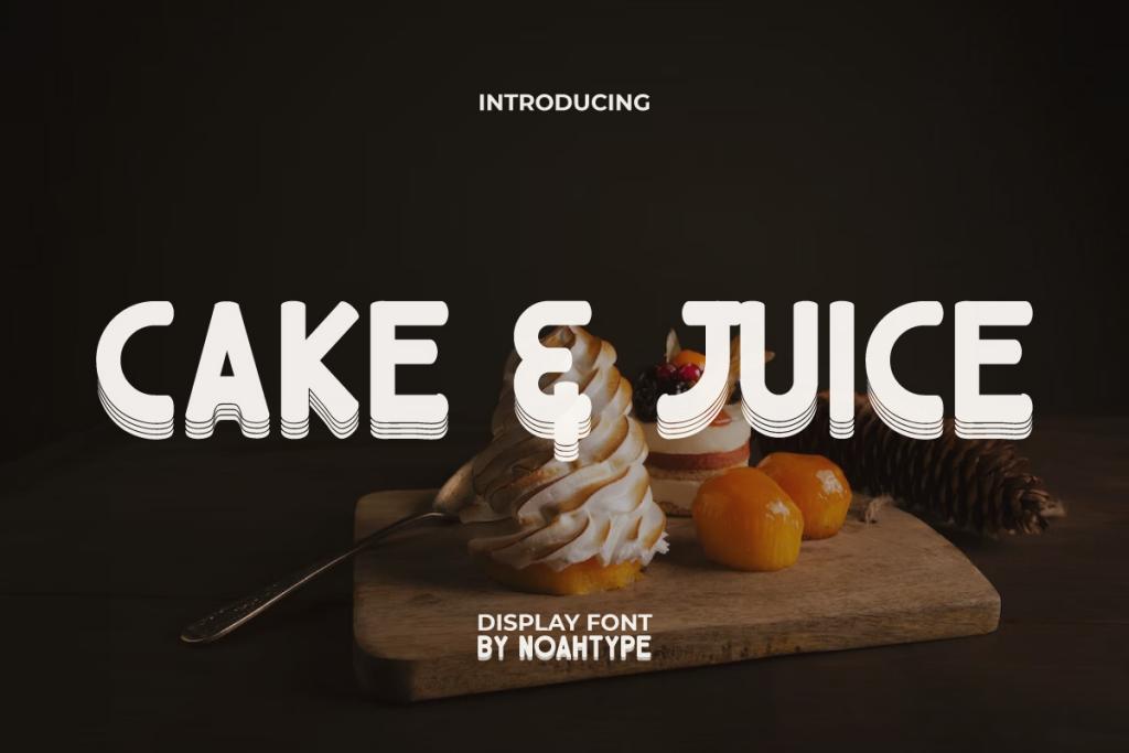 Cake Juice Demo Font website image