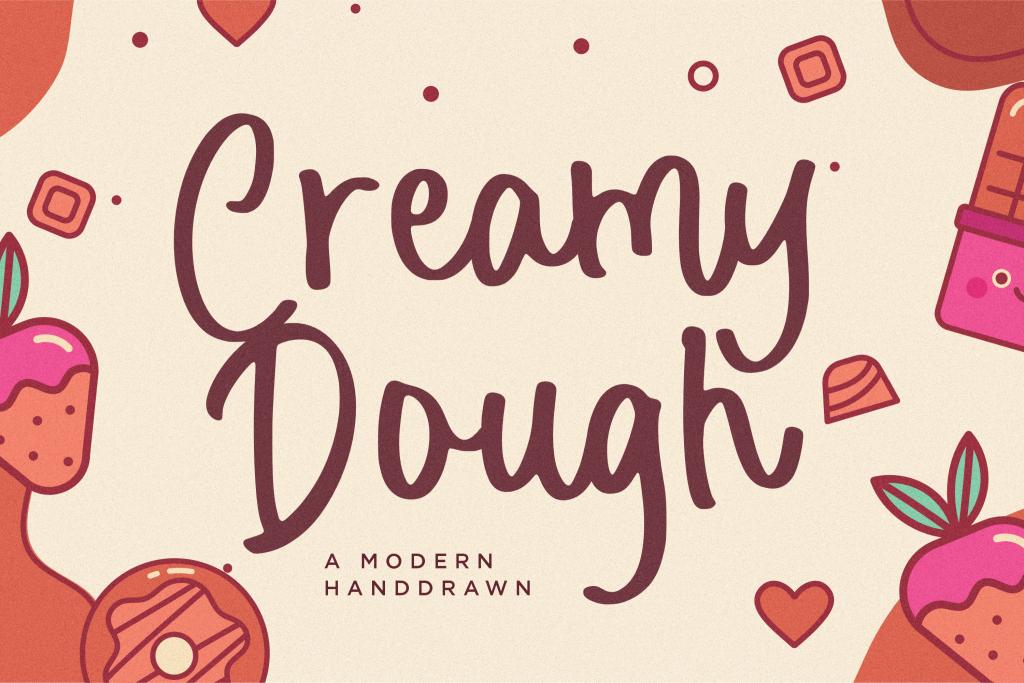 Creamy Dough Font website image