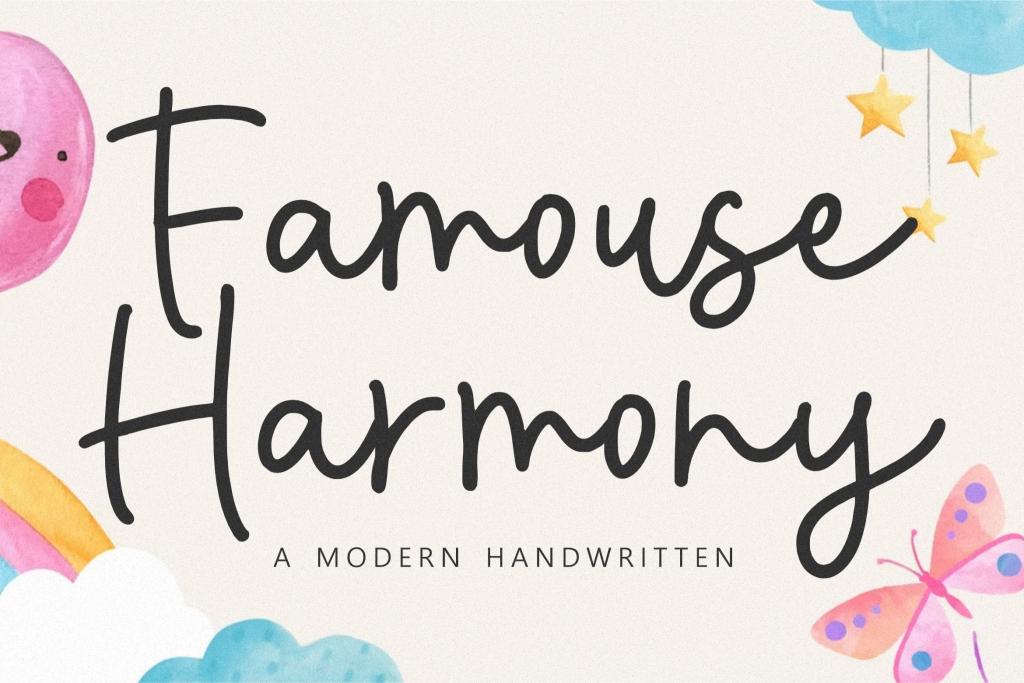 Famouse Harmony Font website image