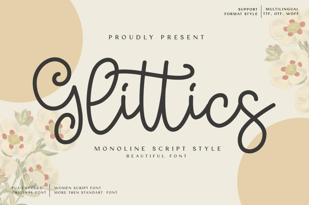 Glittics (Demo) Font website image