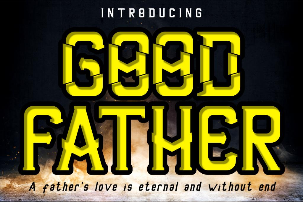 Good Father Font website image