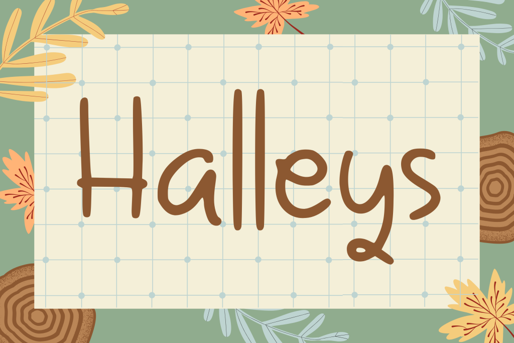 Halleys Font website image