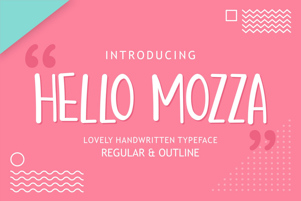 Hello Mozza Font Family website image