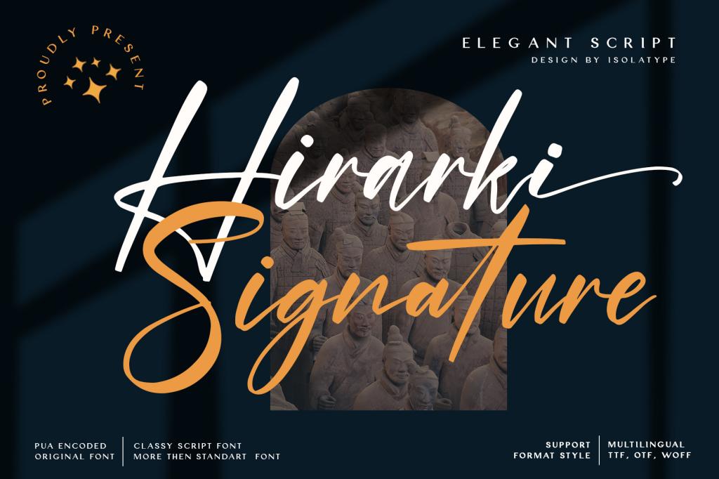Hirarki Signature (Demo) Font website image
