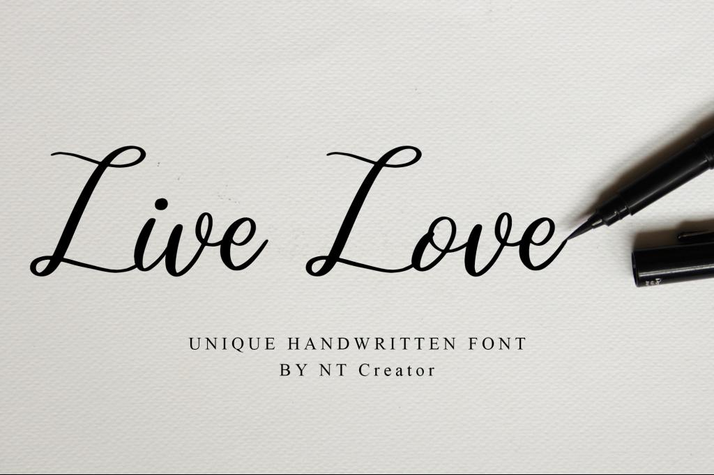 Live Love Font website image
