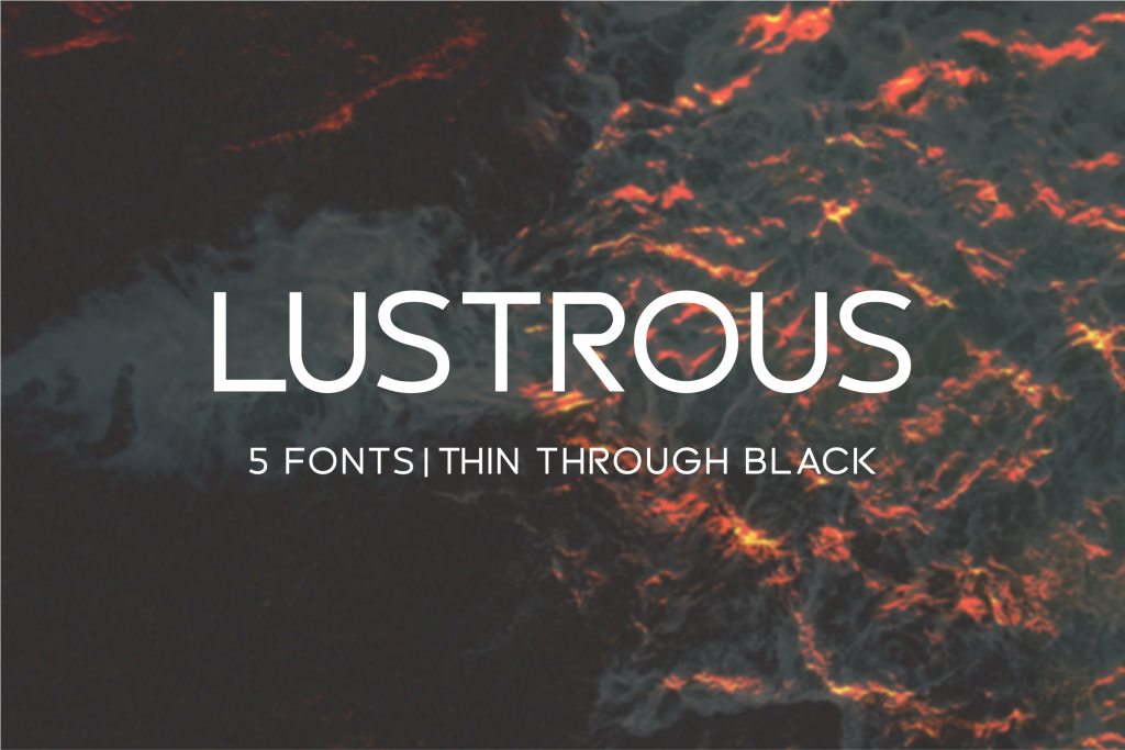 Lustrous Font Family website image