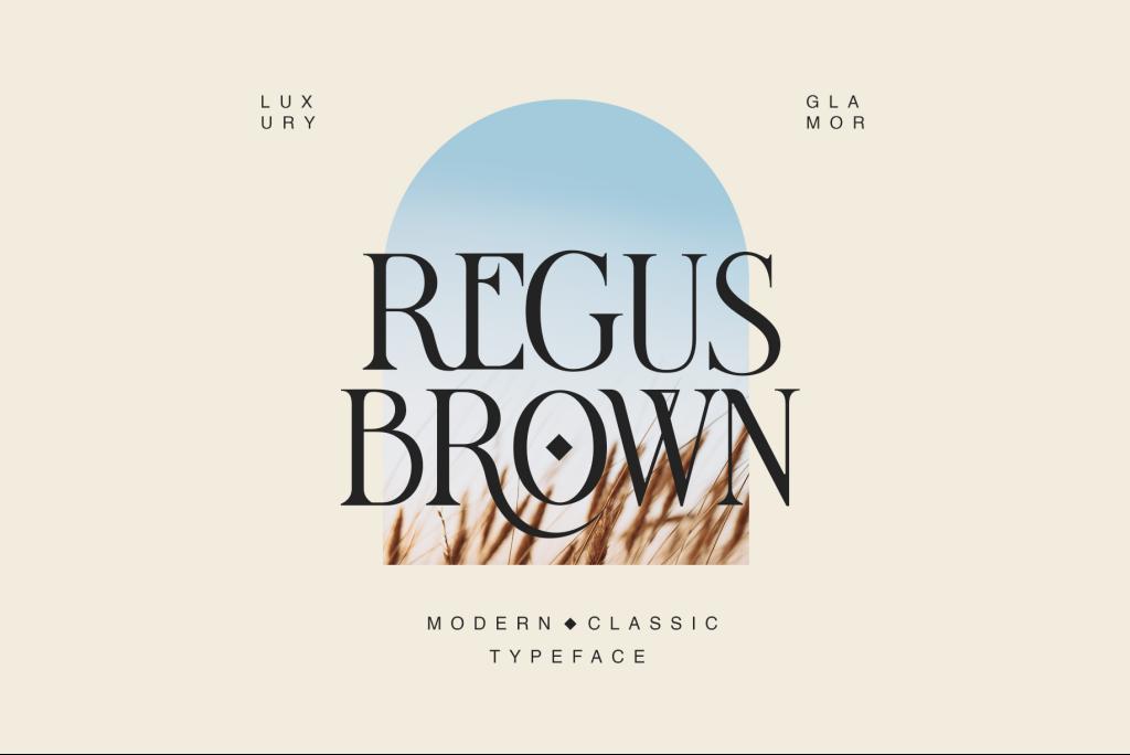 Regus Brown Font website image