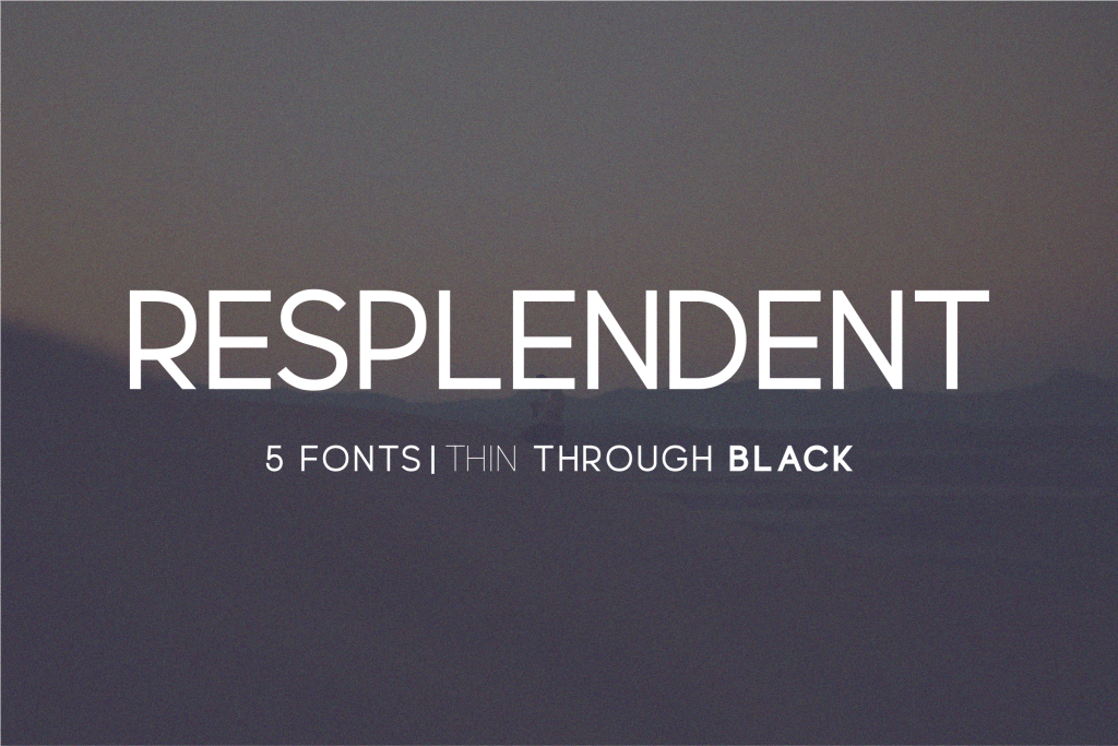 Resplendent Font Family website image