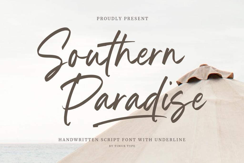 Southern Paradise Font website image