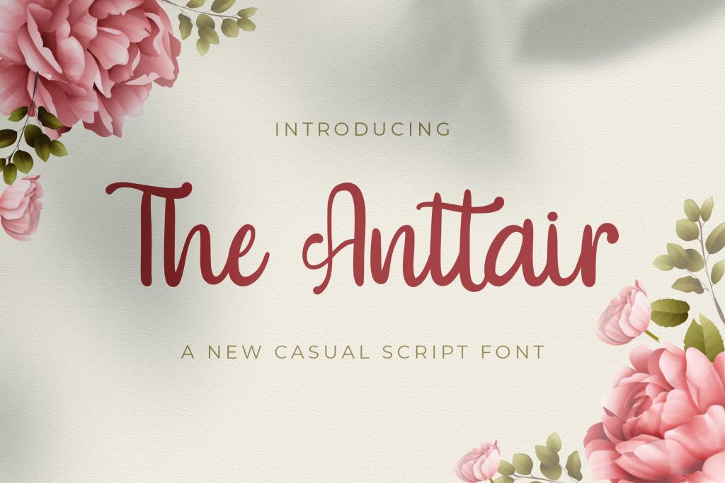 The Anttair Font website image
