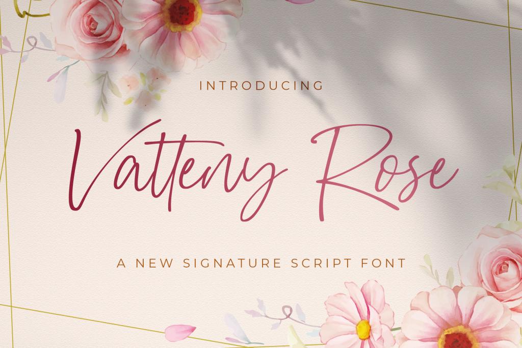 Vatteny Rose Font website image