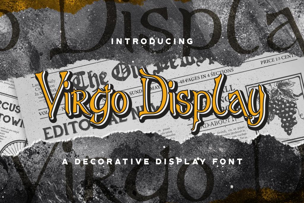 Virgo Display Font website image