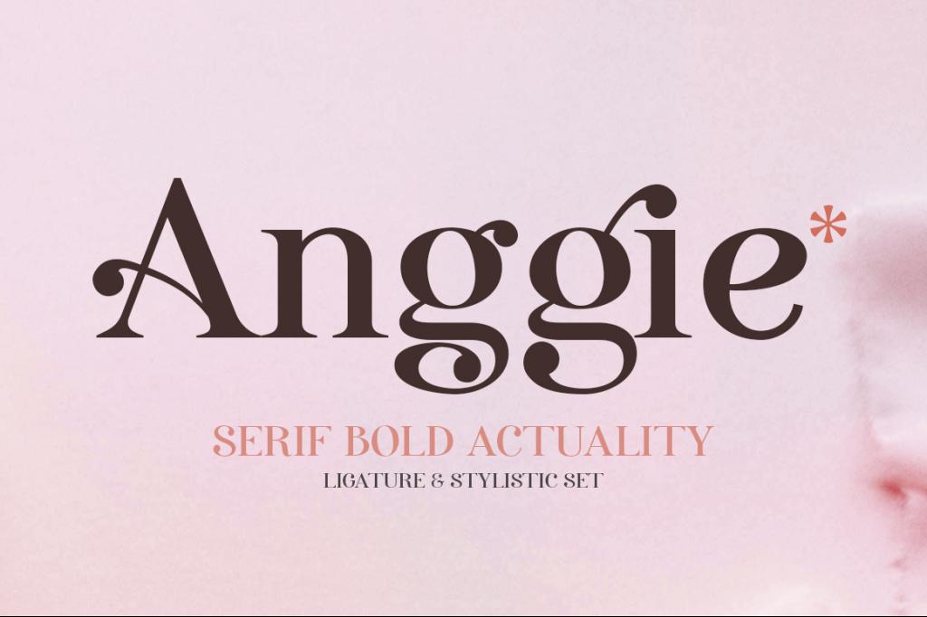 Anggie Display Font website image