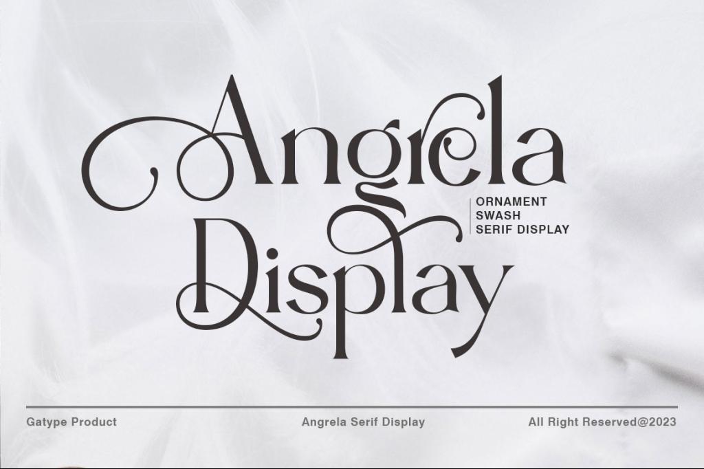 Angrela Display Font website image