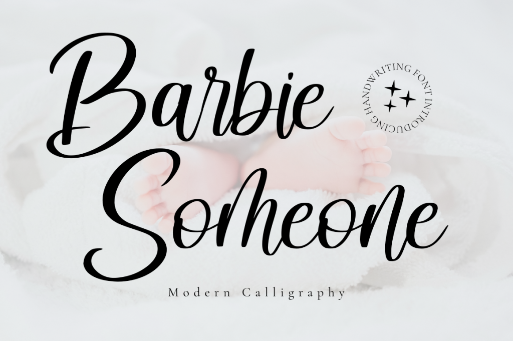 Barbie SomeOne Font website image