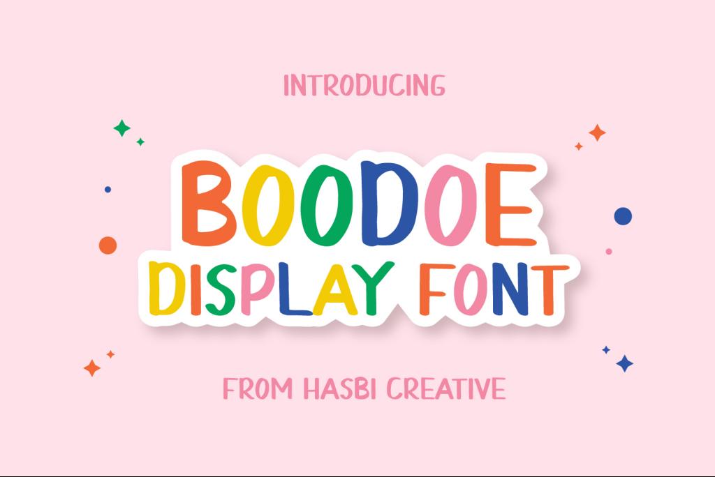 Boodoe Display Font Font website image