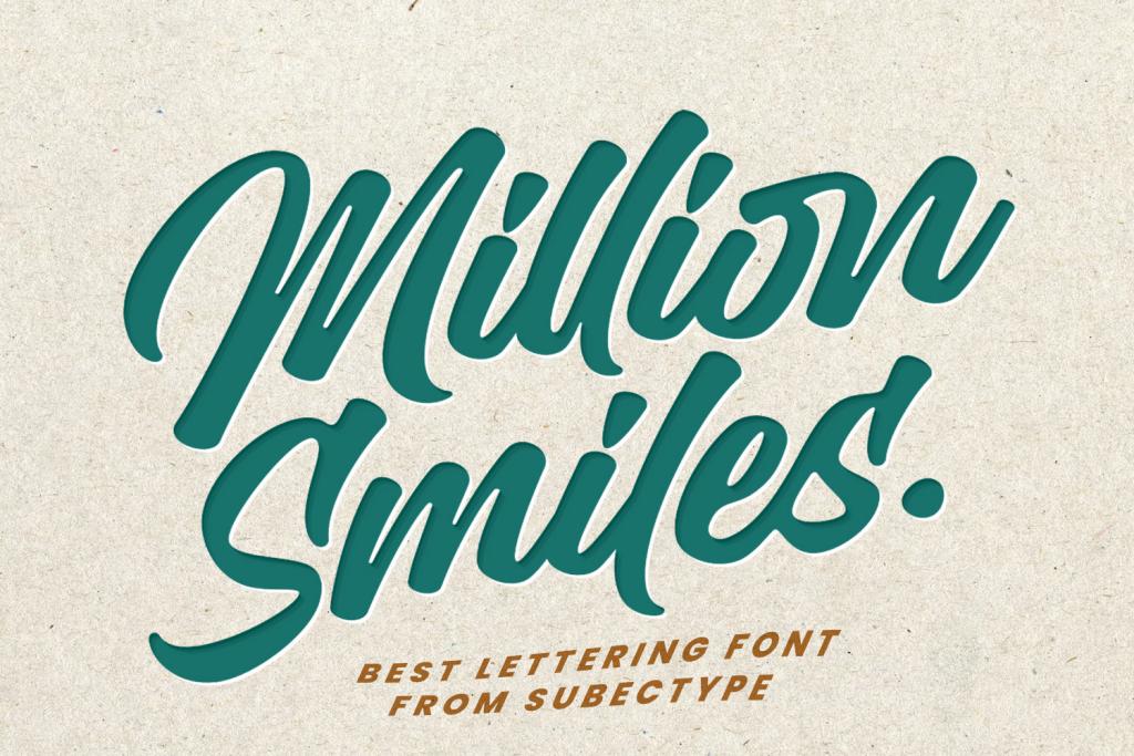 Million Smiles Font website image