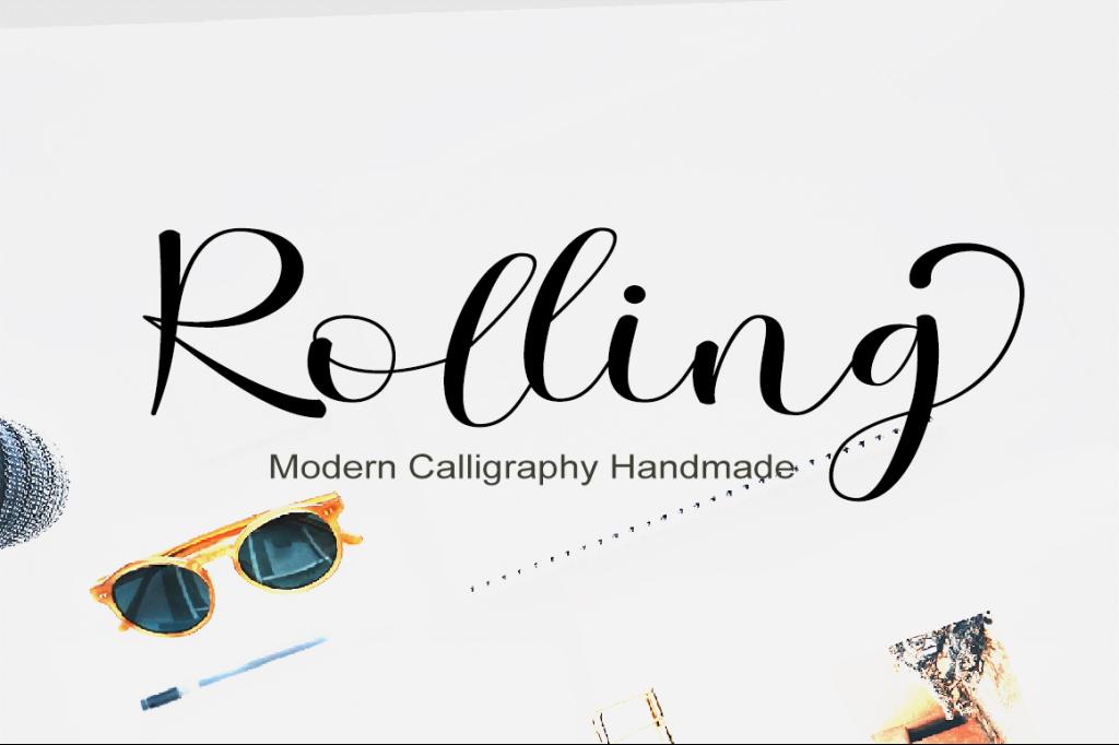 Rolling Font website image