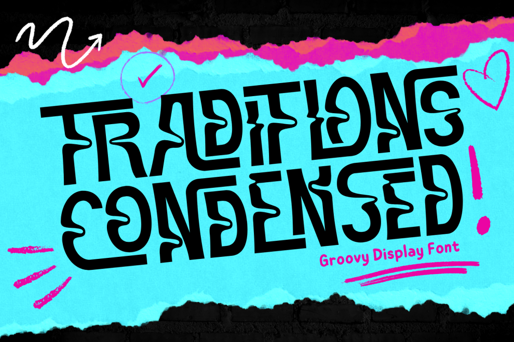 Traditions Condensed Demo Font website image