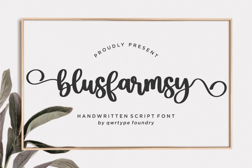 Blusfarmsy Font website image