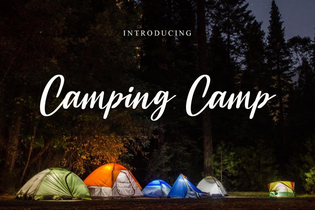 Camping Camp Font website image