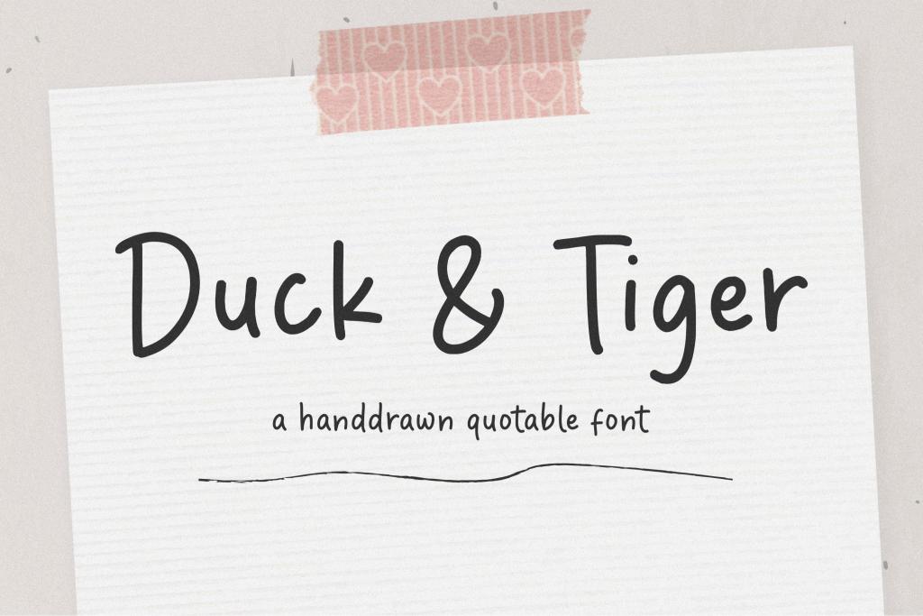 Duck & Tiger Font website image