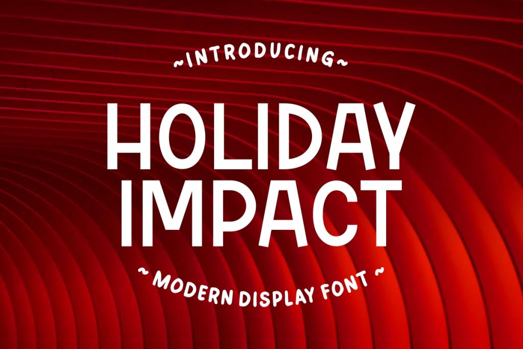 Holiday Impact Font website image